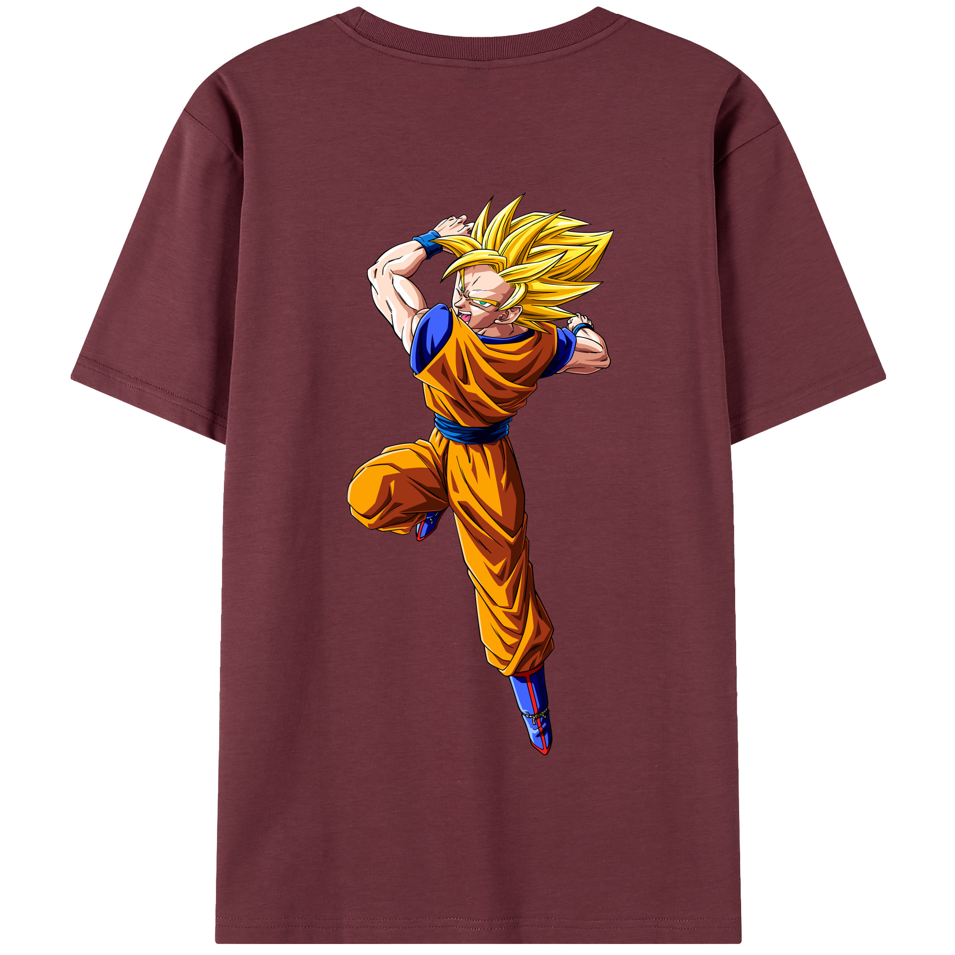 （画像用） ドラゴンボール 孫悟空（そん ごくう）Son Goku カカロット DRAGON BALL Kakarotto 綿100％半袖Tシャツ（背面プリント）